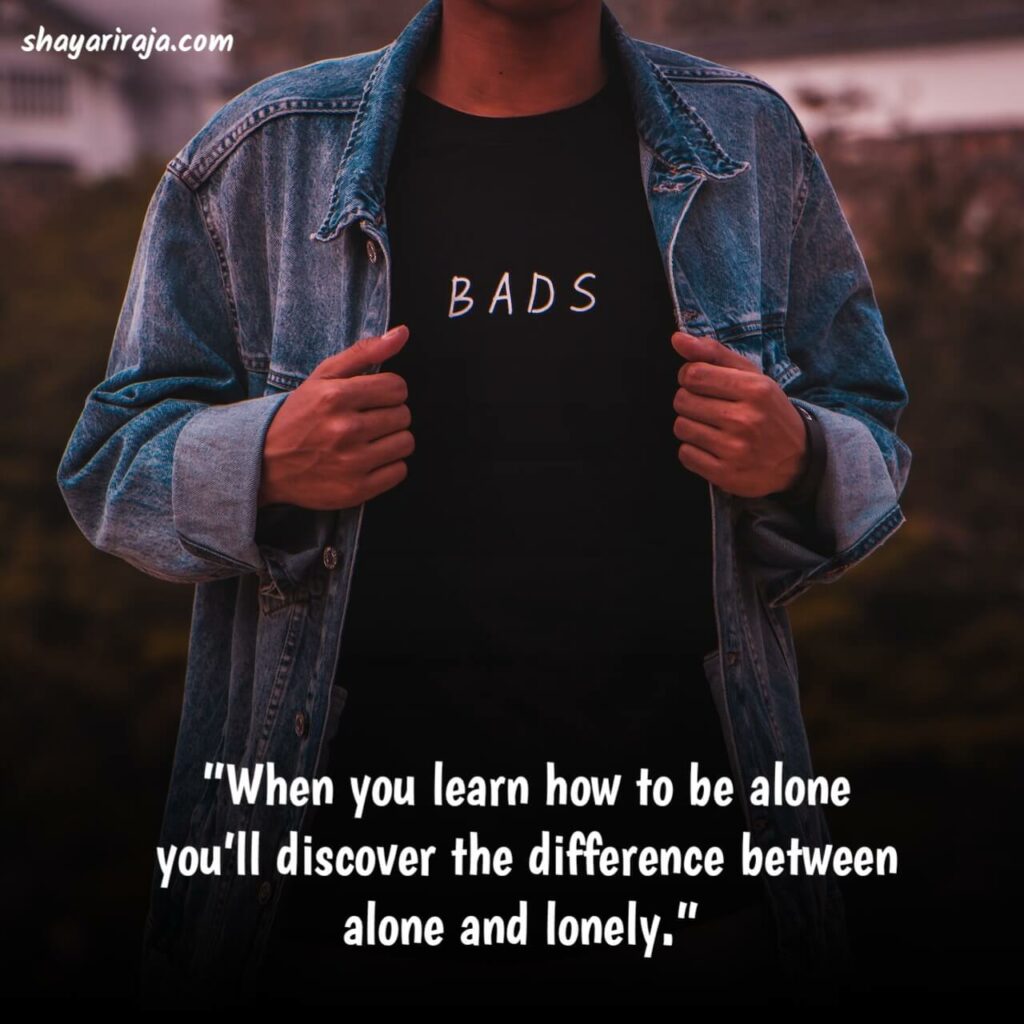 Image of Alone quotes one line