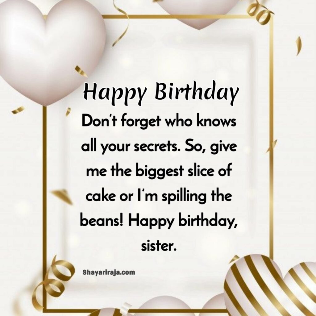 Happy Birthday wisesh for Sister in english
